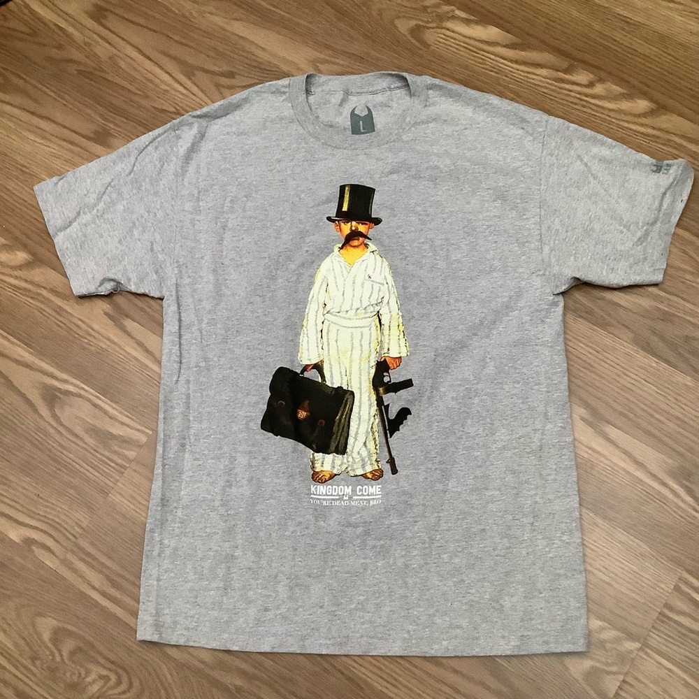 IMKING Kingdom Come Gray T Shirt Men Size L  Cotton Graphic